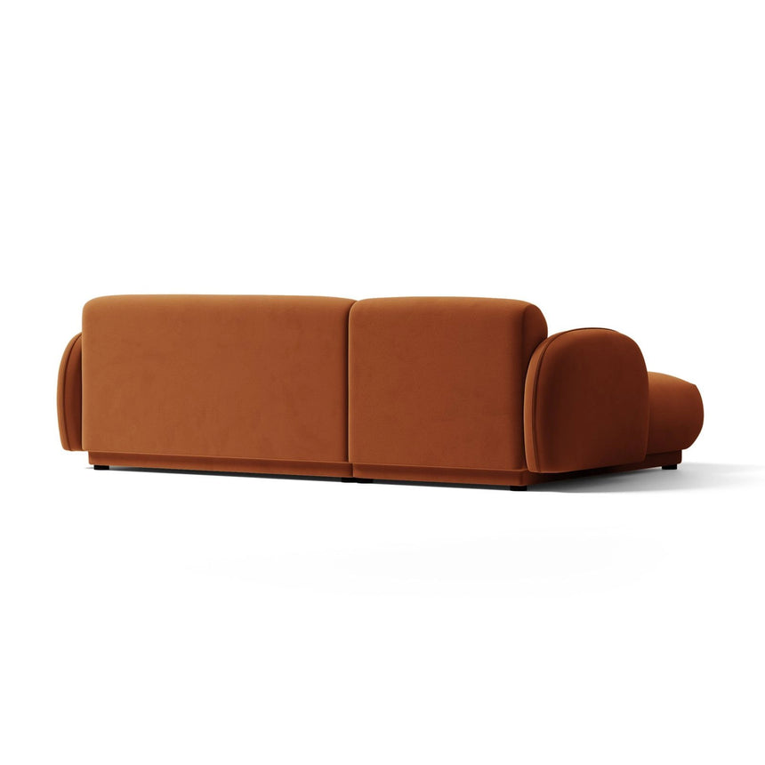 Treviso 3-Sitzer Ecksofa links aus Samt in Terrakotta (Casino Terracota), 244x148 cm von Ferrani Interiors – Bild 5