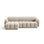 Treviso 3-Sitzer Ecksofa links aus Samt oder Boucle, 244x148 cm von Ferrani Interiors – Bild 1
