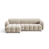 Treviso 3-Sitzer Ecksofa links aus Samt oder Boucle, 244x148 cm von Ferrani Interiors – Bild 1