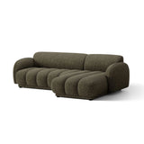 Treviso 3-Sitzer Ecksofa rechts aus Bouclé in Amazonasgrün (Miles Forest), 244x148 cm von Ferrani Interiors – Bild 4