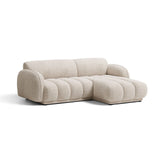 Treviso 3-Sitzer Ecksofa rechts aus Bouclé in Beige meliert (Miles Sand), 216x148 cm von Ferrani Interiors – Bild 3