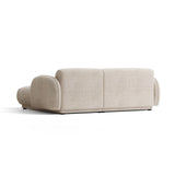 Treviso 3-Sitzer Ecksofa rechts aus Bouclé in Beige meliert (Miles Sand), 216x148 cm von Ferrani Interiors – Bild 5