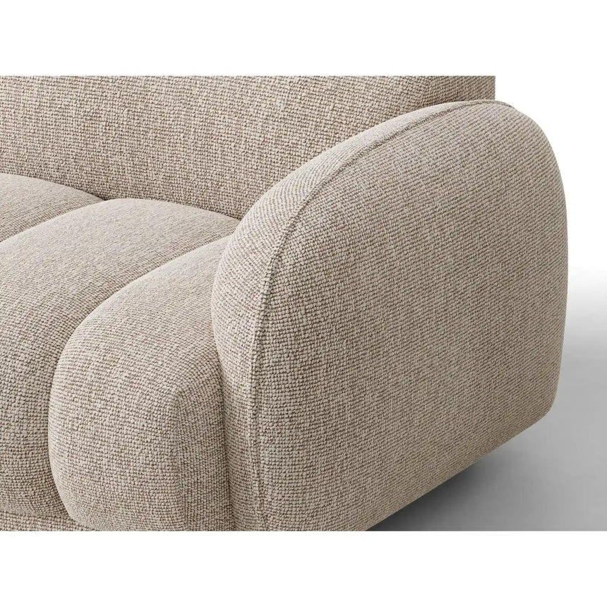 Treviso 3-Sitzer Ecksofa rechts aus Bouclé in Beige meliert (Miles Sand), 216x148 cm von Ferrani Interiors – Bild 6