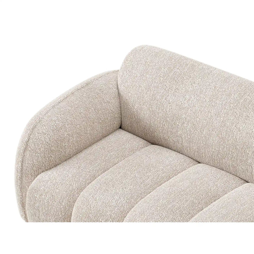 Treviso 3-Sitzer Ecksofa rechts aus Bouclé in Beige meliert (Miles Sand), 216x148 cm von Ferrani Interiors – Bild 7