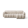 Treviso 3-Sitzer Ecksofa rechts aus Bouclé in Beige meliert (Miles Sand), 244x148 cm von Ferrani Interiors – Bild 1