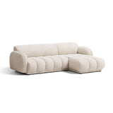 Treviso 3-Sitzer Ecksofa rechts aus Bouclé in Beige meliert (Miles Sand), 244x148 cm von Ferrani Interiors – Bild 3