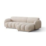 Treviso 3-Sitzer Ecksofa rechts aus Bouclé in Beige meliert (Miles Sand), 244x148 cm von Ferrani Interiors – Bild 4