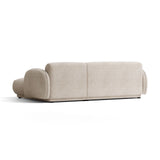 Treviso 3-Sitzer Ecksofa rechts aus Bouclé in Beige meliert (Miles Sand), 244x148 cm von Ferrani Interiors – Bild 5