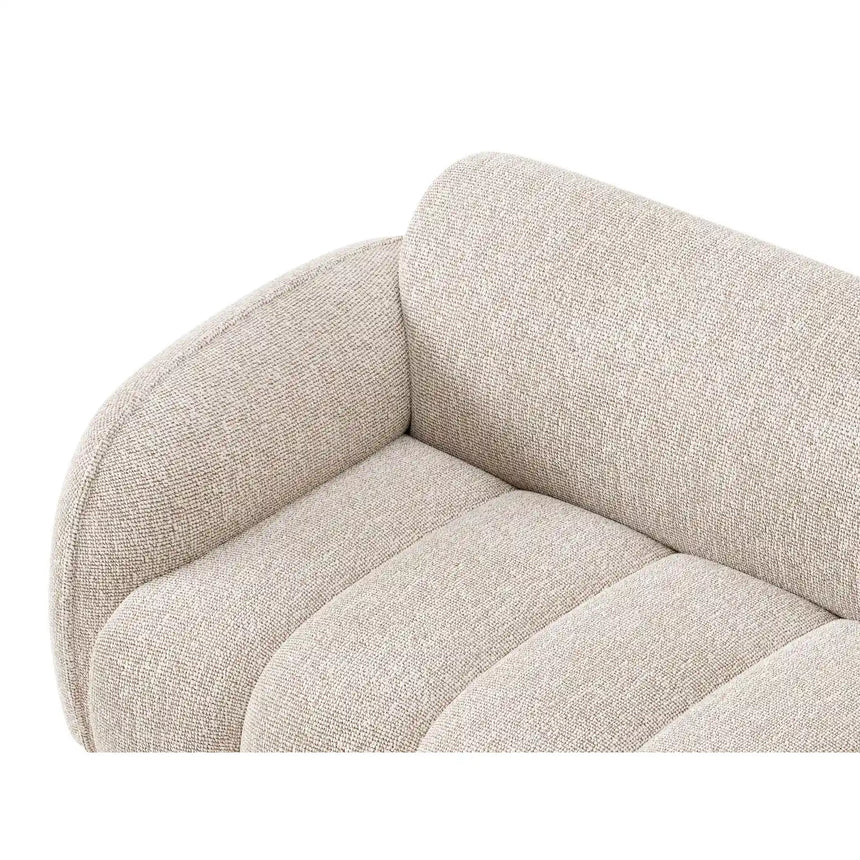 Treviso 3-Sitzer Ecksofa rechts aus Bouclé in Beige meliert (Miles Sand), 244x148 cm von Ferrani Interiors – Bild 7