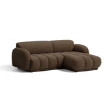 Treviso 3-Sitzer Ecksofa rechts aus Bouclé in Braun (Miles Chocolate), 216x148 cm von Ferrani Interiors – Bild 3