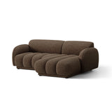 Treviso 3-Sitzer Ecksofa rechts aus Bouclé in Braun (Miles Chocolate), 216x148 cm von Ferrani Interiors – Bild 4