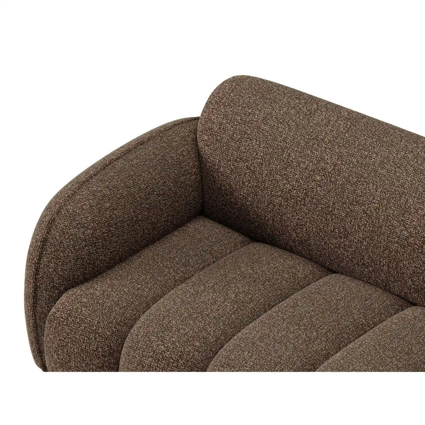 Treviso 3-Sitzer Ecksofa rechts aus Bouclé in Braun (Miles Chocolate), 216x148 cm von Ferrani Interiors – Bild 7