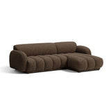 Treviso 3-Sitzer Ecksofa rechts aus Bouclé in Braun (Miles Chocolate), 244x148 cm von Ferrani Interiors – Bild 3