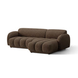 Treviso 3-Sitzer Ecksofa rechts aus Bouclé in Braun (Miles Chocolate), 244x148 cm von Ferrani Interiors – Bild 4