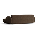 Treviso 3-Sitzer Ecksofa rechts aus Bouclé in Braun (Miles Chocolate), 244x148 cm von Ferrani Interiors – Bild 5