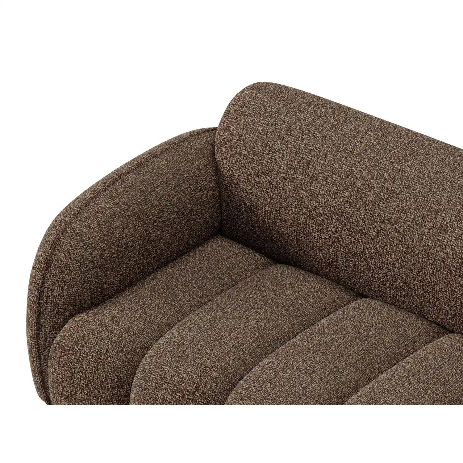 Treviso 3-Sitzer Ecksofa rechts aus Bouclé in Braun (Miles Chocolate), 244x148 cm von Ferrani Interiors – Bild 7