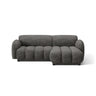 Treviso 3-Sitzer Ecksofa rechts aus Bouclé in Dunkelgrau meliert (Miles Charcoal), 216x148 cm von Ferrani Interiors – Bild 1