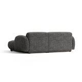 Treviso 3-Sitzer Ecksofa rechts aus Bouclé in Dunkelgrau meliert (Miles Charcoal), 216x148 cm von Ferrani Interiors – Bild 5