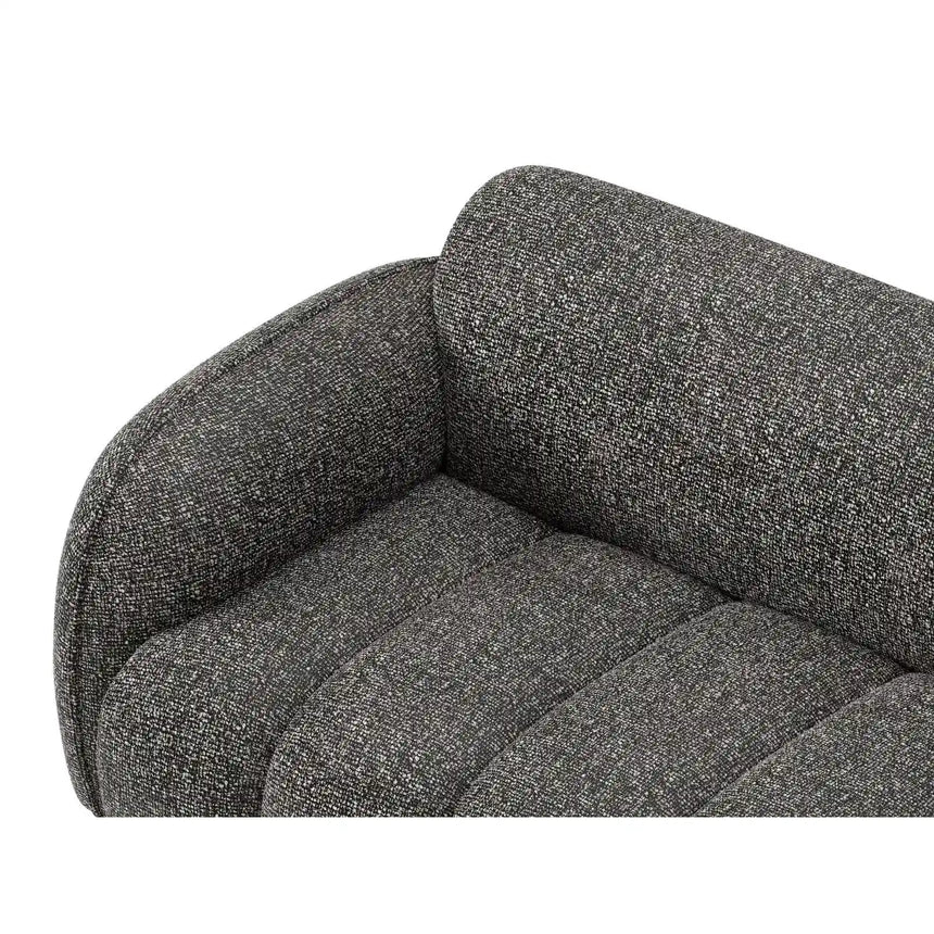 Treviso 3-Sitzer Ecksofa rechts aus Bouclé in Dunkelgrau meliert (Miles Charcoal), 216x148 cm von Ferrani Interiors – Bild 7