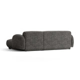 Treviso 3-Sitzer Ecksofa rechts aus Bouclé in Dunkelgrau meliert (Miles Charcoal), 244x148 cm von Ferrani Interiors – Bild 5