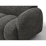 Treviso 3-Sitzer Ecksofa rechts aus Bouclé in Dunkelgrau meliert (Miles Charcoal), 244x148 cm von Ferrani Interiors – Bild 6