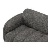 Treviso 3-Sitzer Ecksofa rechts aus Bouclé in Dunkelgrau meliert (Miles Charcoal), 244x148 cm von Ferrani Interiors – Bild 7