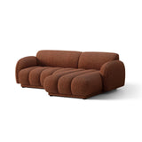 Treviso 3-Sitzer Ecksofa rechts aus Bouclé in Terrakotta (Miles Rust), 216x148 cm von Ferrani Interiors – Bild 4