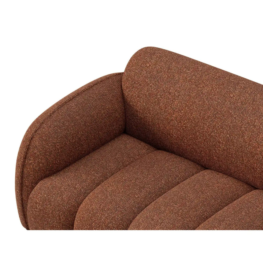 Treviso 3-Sitzer Ecksofa rechts aus Bouclé in Terrakotta (Miles Rust), 216x148 cm von Ferrani Interiors – Bild 7