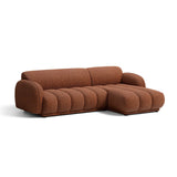 Treviso 3-Sitzer Ecksofa rechts aus Bouclé in Terrakotta (Miles Rust), 244x148 cm von Ferrani Interiors – Bild 3