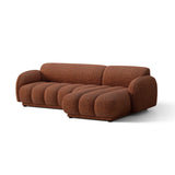 Treviso 3-Sitzer Ecksofa rechts aus Bouclé in Terrakotta (Miles Rust), 244x148 cm von Ferrani Interiors – Bild 4