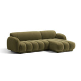 Treviso 3-Sitzer Ecksofa rechts aus Samt in Hellgrün (Casino Forest), 244x148 cm von Ferrani Interiors – Bild 3