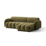 Treviso 3-Sitzer Ecksofa rechts aus Samt in Hellgrün (Casino Forest), 244x148 cm von Ferrani Interiors – Bild 4