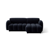 Treviso 3-Sitzer Ecksofa rechts aus Samt in Königsblau (Casino Deep Blue), 216x148 cm von Ferrani Interiors – Bild 1