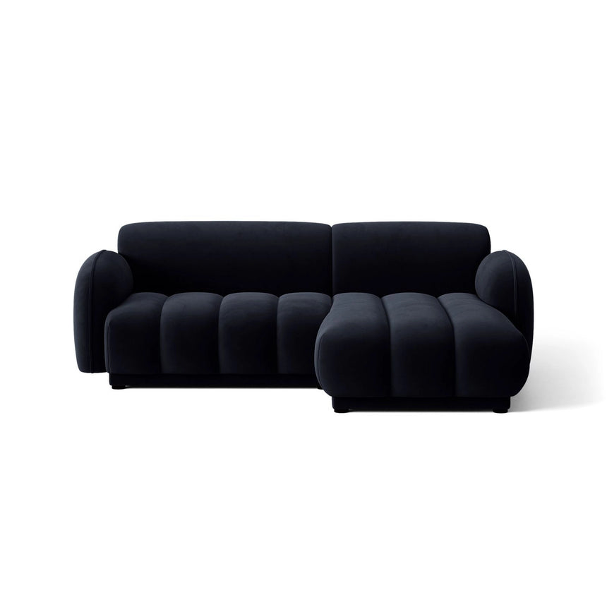 Treviso 3-Sitzer Ecksofa rechts aus Samt in Königsblau (Casino Deep Blue), 216x148 cm von Ferrani Interiors – Bild 1