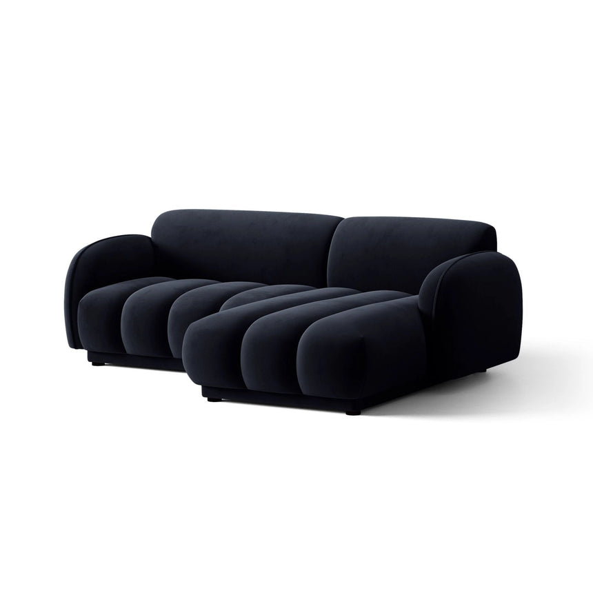 Treviso 3-Sitzer Ecksofa rechts aus Samt in Königsblau (Casino Deep Blue), 216x148 cm von Ferrani Interiors – Bild 4