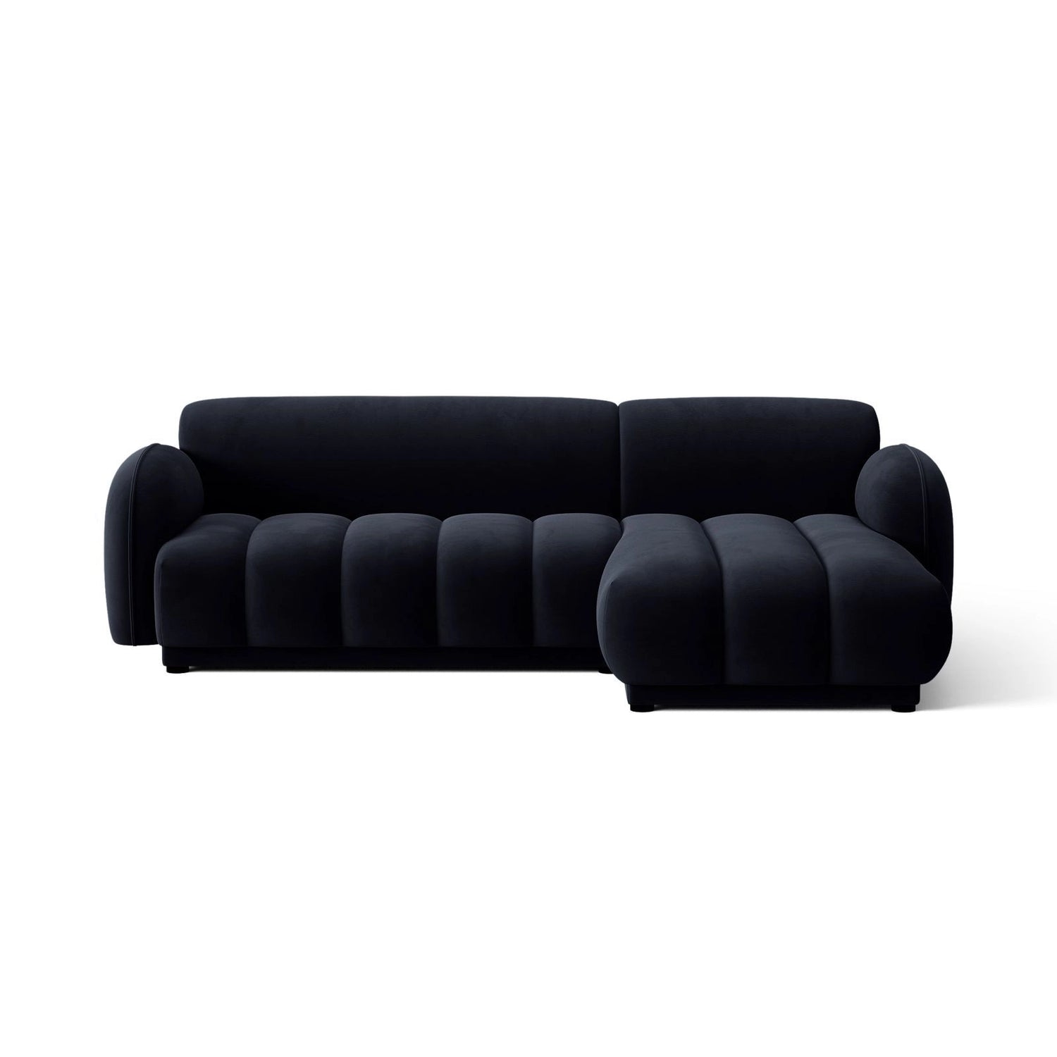 Treviso 3-Sitzer Ecksofa rechts aus Samt in Königsblau (Casino Deep Blue), 244x148 cm von Ferrani Interiors – Bild 1