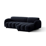 Treviso 3-Sitzer Ecksofa rechts aus Samt in Königsblau (Casino Deep Blue), 244x148 cm von Ferrani Interiors – Bild 4