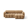 Treviso 3-Sitzer Ecksofa rechts aus Samt in Mandelbeige (Casino Lion), 216x148 cm von Ferrani Interiors – Bild 1