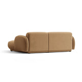 Treviso 3-Sitzer Ecksofa rechts aus Samt in Mandelbeige (Casino Lion), 216x148 cm von Ferrani Interiors – Bild 5