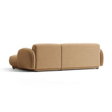 Treviso 3-Sitzer Ecksofa rechts aus Samt in Mandelbeige (Casino Lion), 244x148 cm von Ferrani Interiors – Bild 5