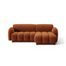 Treviso 3-Sitzer Ecksofa rechts aus Samt in Terrakotta (Casino Terracota), 216x148 cm von Ferrani Interiors – Bild 1