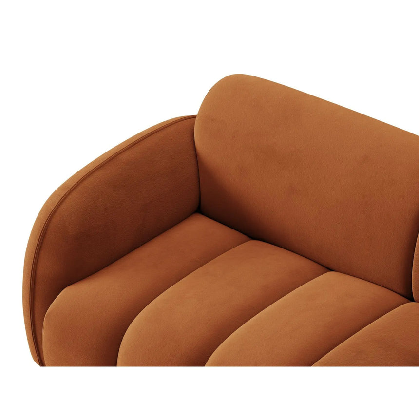 Treviso 3-Sitzer Ecksofa rechts aus Samt in Terrakotta (Casino Terracota), 216x148 cm von Ferrani Interiors – Bild 7