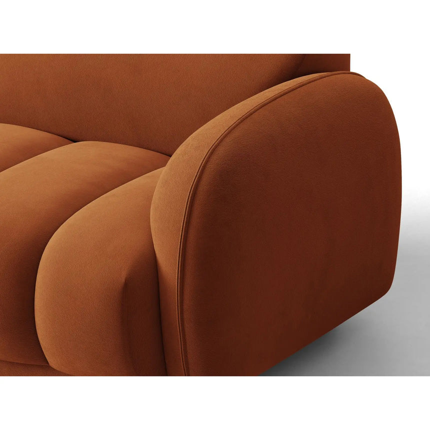Treviso 3-Sitzer Ecksofa rechts aus Samt in Terrakotta (Casino Terracota), 244x148 cm von Ferrani Interiors – Bild 6