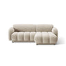 Treviso 3-Sitzer Ecksofa rechts aus Samt oder Boucle, 216x148 cm von Ferrani Interiors – Bild 1
