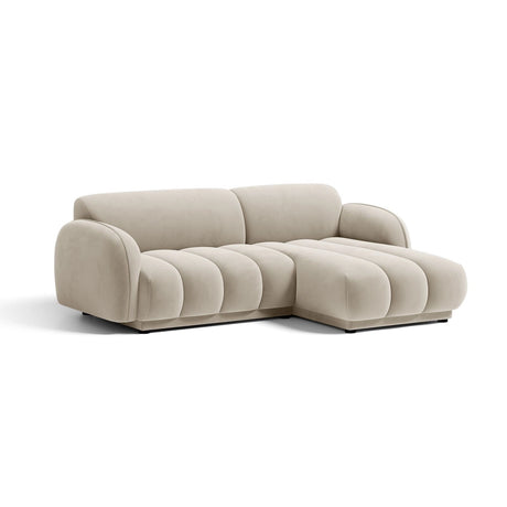 Treviso 3-Sitzer Ecksofa rechts aus Samt oder Boucle, 216x148 cm von Ferrani Interiors – Bild 3