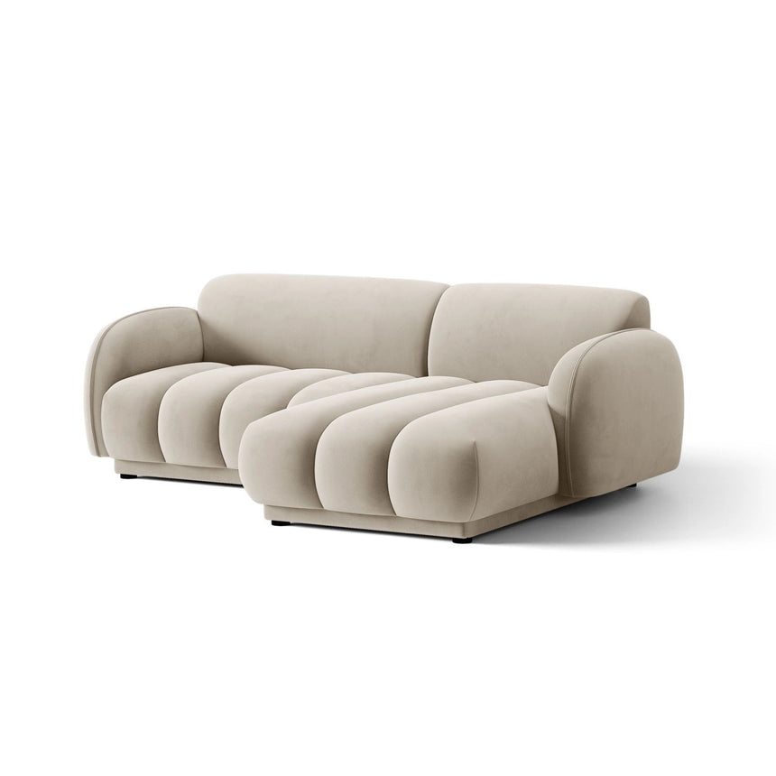 Treviso 3-Sitzer Ecksofa rechts aus Samt oder Boucle, 216x148 cm von Ferrani Interiors – Bild 4