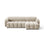 Treviso 3-Sitzer Ecksofa rechts aus Samt oder Boucle, 244x148 cm von Ferrani Interiors – Bild 1