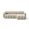 Treviso 3-Sitzer Ecksofa rechts aus Samt oder Boucle, 244x148 cm von Ferrani Interiors – Bild 1