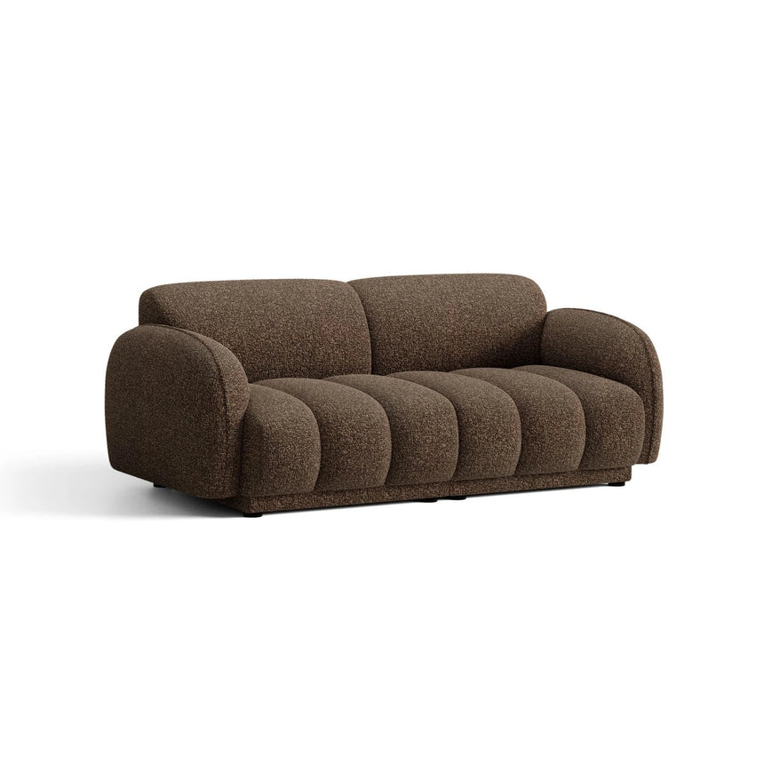 Treviso 3-Sitzer Sofa aus Bouclé in Braun (Miles Chocolate), 196x88 cm von Ferrani Interiors – Bild 3