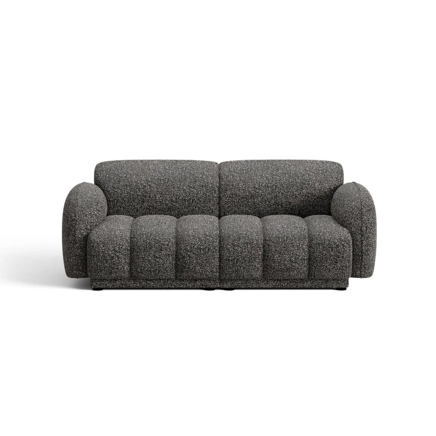 Treviso 3-Sitzer Sofa aus Bouclé in Dunkelgrau meliert (Miles Charcoal), 196x88 cm von Ferrani Interiors – Bild 1